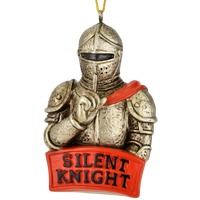 
              Silent Knight Funny Play on Words Christmas Ornament
            
