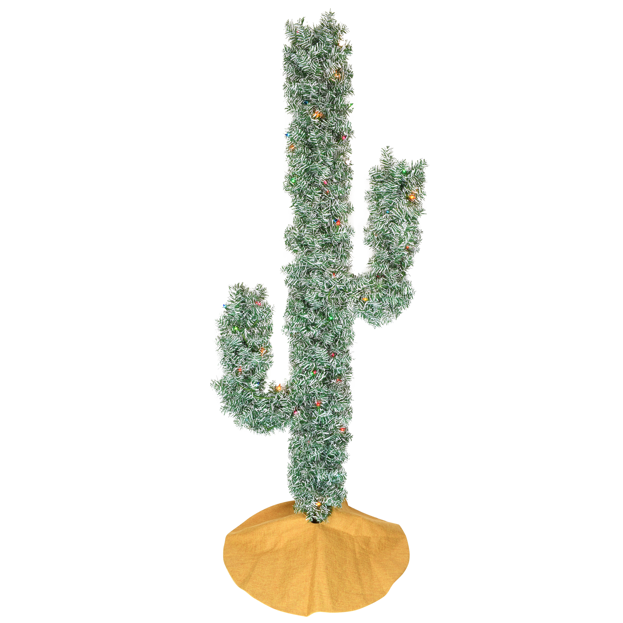 Pre-lit LED Lights Cactus Christmas Tree 6 Foot Tall