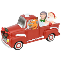 
              Sale - Santa and Mrs. Claus Partying Pickup Truck 'Hillbilly' Hot Tub 8" Decoration Figurine
            