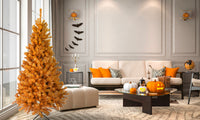
              Sale - Black and Orange Halloween / Fall Colored Christmas Tree 6 Feet Tall
            