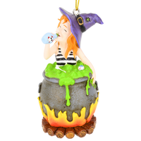 
              Funny Witches Hot Tub Halloween Ornament Witch Drinking in Cauldron
            
