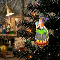 
              Funny Witches Hot Tub Halloween Ornament Witch Drinking in Cauldron
            