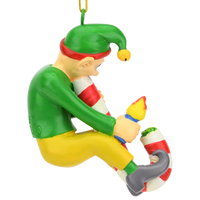 
              Candy Cane Bong Elf Funny Weed Christmas Ornament
            