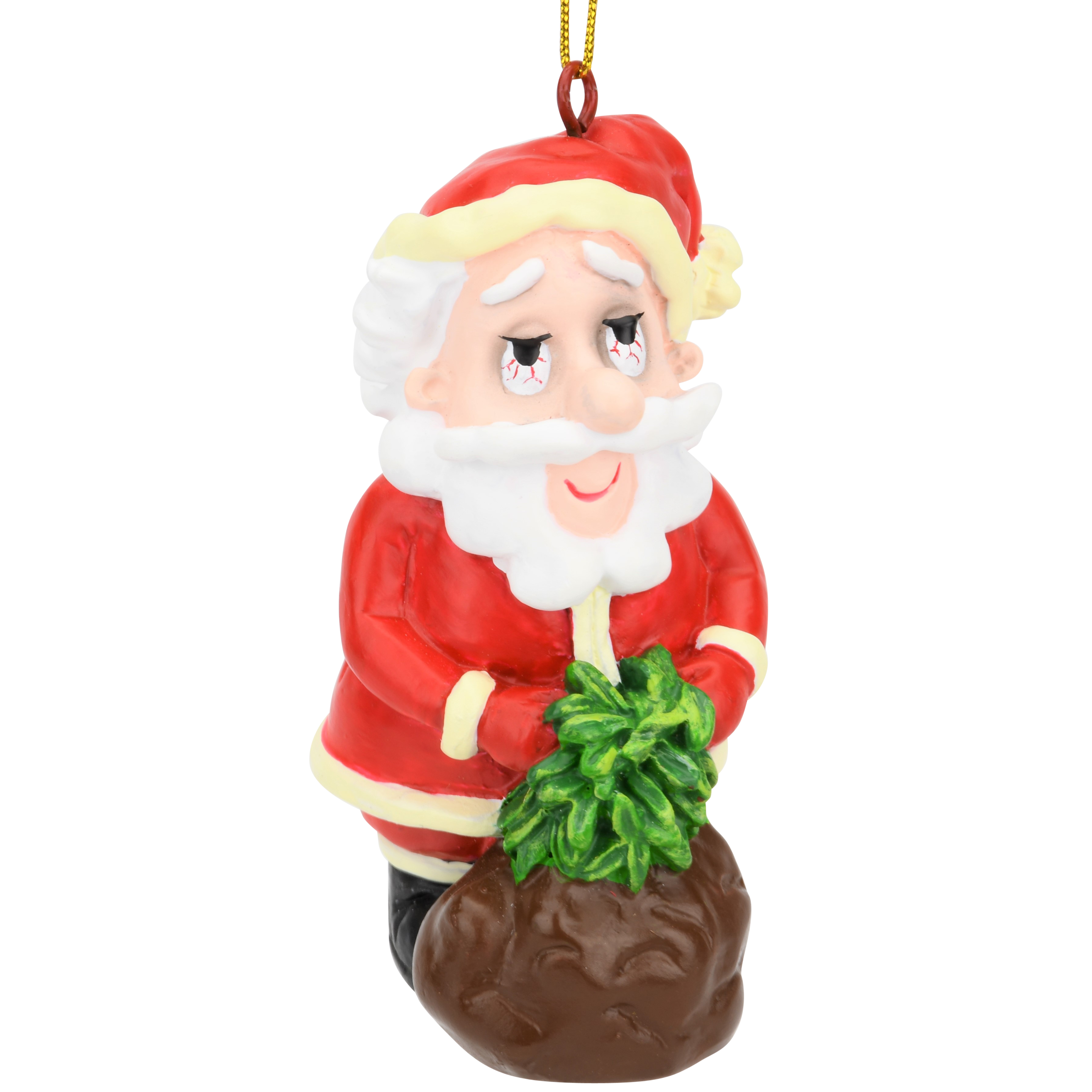 Green Christmas Funny Weed Christmas Ornament