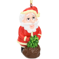 
              Green Christmas Funny Weed Christmas Ornament
            