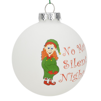 
              Sale - No More Silent Nights Fun Pregnancy Glass Christmas Ornaments
            