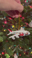 
              Santa Hit By Plane Funny Christmas Ornament Decor
            
